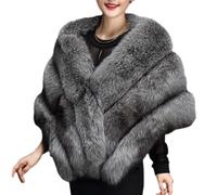 ZPWHYS Chal Sintético For Mujer, Suave Y Ligero Ideal For Combinar con Diversas Prendas Ideal For El Invierno For Una Noche, Una Boda O Una Ocasión Especial(A)