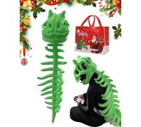 ZPWHYS Esqueleto De Dinosaurio De Peluche For Llevar Con Diseño De Esqueleto 3D Con Gorro Y Columna Vertebral, Lavable A Máquina Apto For Fiestas Drag(Green-46in)