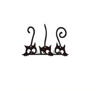 ZPZVEBEKK Adornos Colgantes De Metal Negro con Diseño De Gato Pared Decoración De Pared Moderna En 3D For Sala De Estar Juego De Decoración De Dormitorio Arte De Hierro Decoración De Pared del Hogar
