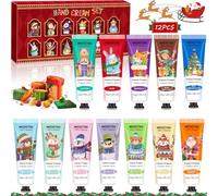 ZQEJEFD 12 Pack de Crema de Manos, Crema Hidratante De Manos, Mini Crema de Manos para Mujer, Enriquecido con Manteca de Karité, Verbena, Rosa - Regalo para Mujeres Navidad Acción de Gracias