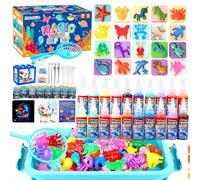 ZQEJEFD Aqua Gelz Set, Magic Water Elf, Creativos Elfo Mágico de Agua, Kit de Gel de Agua para Niños con 20 Aqua Gel y 20 Formas, Juego Creativo 3D DIY Educativo y Regalo para Niños y Niñas 4 5 6 Años