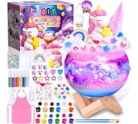 ZQEJEFD Kit de Pintura Lámpara, Arte Kits de Manualidades Niñas, Lámpara de Luna Set de Manualidades Niños, Luz Nocturna de Luna 3D Espacial, Adecuado para Navidad Niños y Niñas de 6 7 8 9 10 11 Años