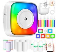 ZQEJEFD Mini Impresora para Movil, Mini Impresora Termica Fotográficas, Bluetooth Inalámbrico Impresora Térmica, Portátil Impresora Termica, Movil Impresora Fotos, para Fotos Nota, Blanco