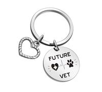 ZQEOU Llavero de técnico veterinario, asistente veterinario, regalo para practicantes veterinarios, joyería para futuros veterinarios, Llavero Future Vet, Standard