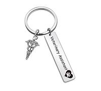ZQEOU Llavero veterinario asistente veterinario para compañero de trabajo, regalo veterinario, asistente de agradecimiento, regalo de agradecimiento, Llavero veterinario, Estandar
