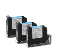 ZQEwqmBNE Cartucho de Tinta de Secado rápido Compatible con Impresora portátil 2588 2588+ 2588+M Altura de impresión de 12,7 mm Universal sin cifrar(3PCS Black)