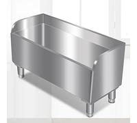 ZQFHSX Fregadero de Suelo de Acero Inoxidable para Uso Comercial, Resistente, para restaurantes y garajes, con Sistema de Drenaje, Patas Ajustables, diseño antiobstrucción, Color Plateado