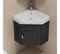 ZQFHSX Mueble de baño de Esquina con Lavabo de Pared - Combinación compacta de Tina de cerámica para Espacios pequeños, Elegante diseño de Lavabo utilitario