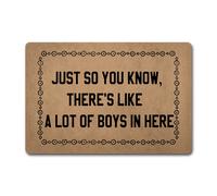 ZQH Mats Felpudo divertido para puerta de bienvenida Just So You Know There's Like A Lot of Boys in Here Felpudo antideslizante para decoraciσn d