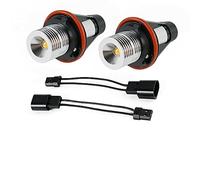 ZQINGQING Ojos De Angel 2 uds Angel Eyes Marker Bombillas de luz Faros Brillantes reemplazo Accesorio de Coche Apto for BMW E39 E60 E63 E64 E53 5 6 7 X3 X5(Red)