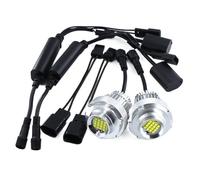 ZQINGQING Ojos De Angel 2 uds., sin Error, Luces indicadoras de Ojos de Ángel, 160W, Uso Adecuado for BMW 5-Series E60 E61 LCI, Anillo Halo, Bombilla de Faro Delantero de Coche, xenón Blanco