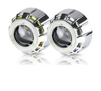 ZQINGQING Ojos De Angel 3.0 4.0 Pulgadas Dual Angel Eye 2.5 Pulgadas Bi Led Lentes de proyector Blanco Rojo Azul Angel Eye Lens Retrofit H7 H4 Car Headlight Assembly(2X RHD White White)