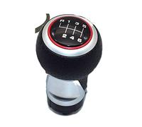 ZQINGQING Palanca De Cambios Coche Perilla de Palanca de Cambios de 12mm y 5/6 velocidades, Compatible For Audi A4 B6 B7 B8 A6 S4 8K A5 8T Q5 8R Pomo Palanca De Cambios Universal(Red 6 Speed)