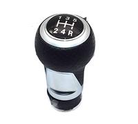 ZQINGQING Palanca De Cambios Coche Perilla de Palanca de Cambios de 12mm y 5/6 velocidades, Compatible For Audi A4 B6 B7 B8 A6 S4 8K A5 8T Q5 8R Pomo Palanca De Cambios Universal(Silver 5 Speed-1)