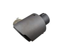 ZQINGQING Tubo De Escape Coche Salida 130MM Tubo de Escape de Gran tamaño Fibra de Carbono Acero Inoxidable Boquillas traseras Negras Mate Completas(IN 63 out 130MM)