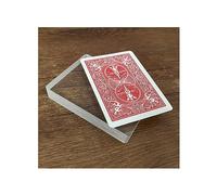 ZQION Baraja de cartas de cristal realista, truco mágico, mazo Omni, encuadernado en hielo, ilusión de cartas de primer plano, letrero de truco de accesorios, magia de bloque transparente