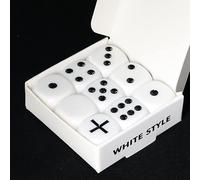 ZQION Juego de Dados forzados (3 Colores, sin Instrucciones) Trucos de Magia Fuerza un número Magia Primer Plano Salón Ilusiones Trucos de mentalismo (Blanco)