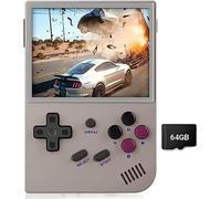 ZQJYMXY Consola de juegos portátil for niños, mini consola de juegos retro portátil 64G con 5000 juegos clásicos de 3,5 pulgadas (Size : Graue)