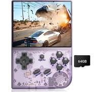 ZQJYMXY Consola de juegos portátil for niños, mini consola de juegos retro portátil 64G con 5000 juegos clásicos de 3,5 pulgadas (Size : Transparentviolett)