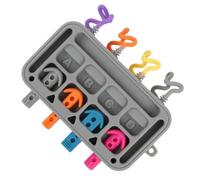 Zqkimzi Activity Board, Silicone Plug-in Board Toys, Educational Fine Motor Skill Toy Early Learning, Sensory Development for Kids Age 1-3, Colorful Design, Size 17x15cm