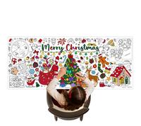 Zqkimzi Big Christmas Coloring Poster, Blank Doodle Art Banner for Kids, Boys and Girls, Large Holiday Activity Sheet for Bedroom, Living Room, Home, or Dormitory, Fun Interactive Material