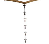 Zqkimzi Cadena para la lluvia, resistente metal giratorio, tubo de lluvia | Adaptador de cadena para jardín, terraza, balcón y jardín