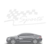 Zqkimzi Calcomanías de cejas para automóvil, Calcomanías de letras para automóvil | Pegatinas para coche con bandera de de celosía,Calcomanía deportiva de s para puerta de coche, pegatina creativa