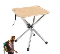 Zqkimzi Camping Stool Portable, Outdoor Stool Chair, Lightweight Pack Seat, Foldable for Camping, Fishing, Hiking, Gardening, Easy to Carry, Stainless Steel, High-Grade Oxford Cloth