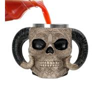 Zqkimzi Copas de calavera realistas para beber - Jarra Taza de café Esqueleto Resina Cerveza Taza Beber - de café de esqueleto de gran capacidad tallada en 3D para Bar beber de Halloween regalo