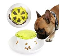 Zqkimzi Dog Treat Dispenser Toy, Interactive Press Feeder Bowl, Engaging Game Design with Sturdy Training Device for Indoor, Outdoor Feeding, Aggressive Dogs, Puppies, 10.24x10.24x4.33 Inches