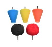 Zqkimzi Drill Buffing Pad Set, Reusable Sponge Polishing System, Washable Sturdy Car Detailing Wheel Care Kit, 9.84x6.3 Inches High Performance Surfaces Finish Design for Metal Polishes Use