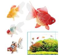 Zqkimzi Fake Fish, Realistic Swimming Fish Toy, Aquatic Pets Kids Teens Family Friends Pond Tanks Aquarium Decor Gift for Daughter Boys Grandma Son Girls Youth, 5x2.8x3.8cm