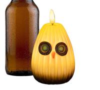 Zqkimzi Flameless LED Candles, Owl Shape Realistic Decorative Lights, Battery Operated Flickering Desk Accessories for Living Room, Reading Corner, Outdoor Dining, Restaurant Tabletop, Holiday Setup