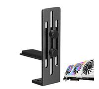Zqkimzi Graphics Card Support, Video Card Supports Bracket, Versatile High-Strength Brace, Sturdy Computer Accessory for Home, School, Dorm Use, 1.46x3.27x0.98 Inches, Silver and Black