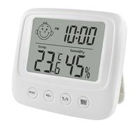 Zqkimzi Higrómetro digital,Higrómetros de interior | Mini higrómetro de habitación con medidor de humedad interior - Sensor de temperatura, iconos faciales fáciles de leer para invernadero,