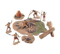 Zqkimzi Modelo de animales antiguos | Modelos de animales prehistóricos | Modelo antiguo, modelo de hombre primitivo, figuras de acción de dientes de sable, modelo de hombres primitivos de animales
