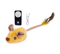 Zqkimzi Moving Toy, Plush Cat Exercise Toys, Touch Activated Cat Toy, Remote Control Cat Toy, Squeaky Cat, Interactive Touch Activated Moving Cat Toy for Indoor Play