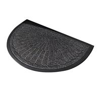 Zqkimzi Non Slip Door Mat, Entrance Rug System, Semi Circular Quick Dry Absorbent Indoor Floor Carpet Design, 15.75x23.62 Inches Sturdy Compact Dirt Trap Mat Style for Home Entry Use