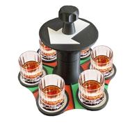 Zqkimzi Party Game Roulette Wheel, Interactive Drinking Spinner, Funny Party Set, Includes Wine Glass Holder, Rotating Shot Challenge, 5.51x5.51x5.12 Inches, for Friends Gathering Company Event