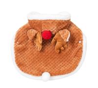 Zqkimzi Pet Christmas Clothes, Funny Cold Weather, Warm Cat Cape, Winter Festival Coats, Reindeer Cat Coat, Funny Warm Cat Cape with Hat, Winter Reindeer Coats for Cats and Dogs