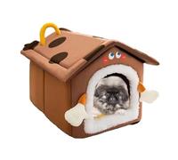 Zqkimzi Plush Hooded Cat Bed, Detachable Pet Bed, Soft Plush Dog Bed, Foldable Cat Bed Cave, Elastic Sponge Pet Bed, Puppy Bed with Hood, Cozy Sleeping Space for Kittens and Small Dogs