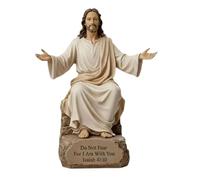 Zqkimzi Religious Jesus Statue, Resin Collection Sculpture, 20x12cm Size Figurine with Detailed Design, Faith Figurine Display, Home Decor with Elegant Finish, Tabletop Ornament for Desk Living Room