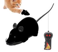Zqkimzi Remote Control Cat Toy, Automatic Electronic Mice Indoor Cats and Dogs, Interactive Pet Toys with Wireless Controller Playtime Fun, Prank Gift for Kids, Black