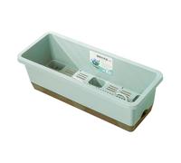 Zqkimzi Self-Watering Plant Pot, Rectangular Flower Container, Drainage Hole with Base and Absorbent Rope, Perfect for Vegetables, Strawberries, Cuttings, Indoor or Outdoor Gardening