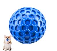 Zqkimzi Squeaky Toys for Dogs, Puppy Tough Squeaky Teether Ball, Sturdy Dog Chewing Toys, Safe and Engaging Sound for Home, Indoor, Outdoor, Yard, Thermoplastic Rubber, Red and Blue