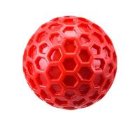 Zqkimzi Squeaky Toys for Dogs, Puppy Tough Squeaky Teether Ball, Sturdy Dog Chewing Toys, Safe and Engaging Sound for Home, Indoor, Outdoor, Yard, Thermoplastic Rubber, Red and Blue