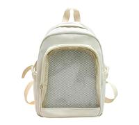 Zqkimzi Sturdy Display Backpack, Clear Window Bag, Large Capacity Carrier with Visibility Panel, PVC Showcase Backpack, Pin Collector Style for Cosplay, Student Travel Use Gear