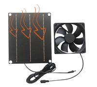 Zqkimzi Ventilador solar de 30 W, ventiladores de invernadero, resistente a la intemperie, montaje en pared, refrigeración y eliminación de olores para perrera, , granero de ganado y baño, 7.7