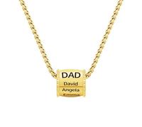 ZqlDDayUP Collar personalizado con cuentas para papá, collar con nombre personalizado con 1-8 nombres, joya con colgante personalizado con nombres de familia, regalo para el Día del Padre