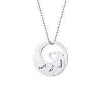 ZqlDDayUP Collar personalizado para madres con 1-5 nombres grabados, collar familiar personalizado para mujeres Collares con nombre grabado Regalo para esposas, madres y abuelas